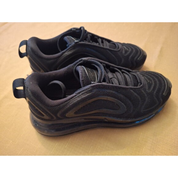 Nike Air Max 720 Triple Black Sneakers, Size 3.5Y / 5W - Brand New - Picture 3 of 8